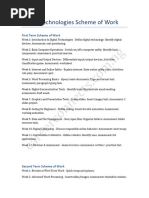 SS1 Digital Technology First Term Plan | PDF | Databases | World Wide Web