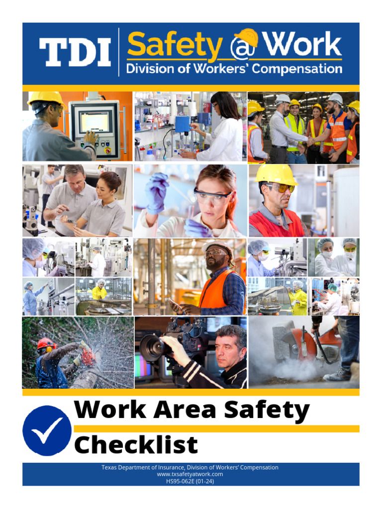 Texas Work Area Safety Checklist | PDF | Stairs | Personal Protective ...