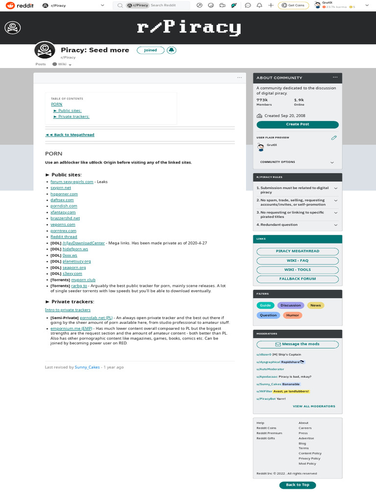 Porn Piracy Resources & Megathread Guide | PDF | Computer Network ...