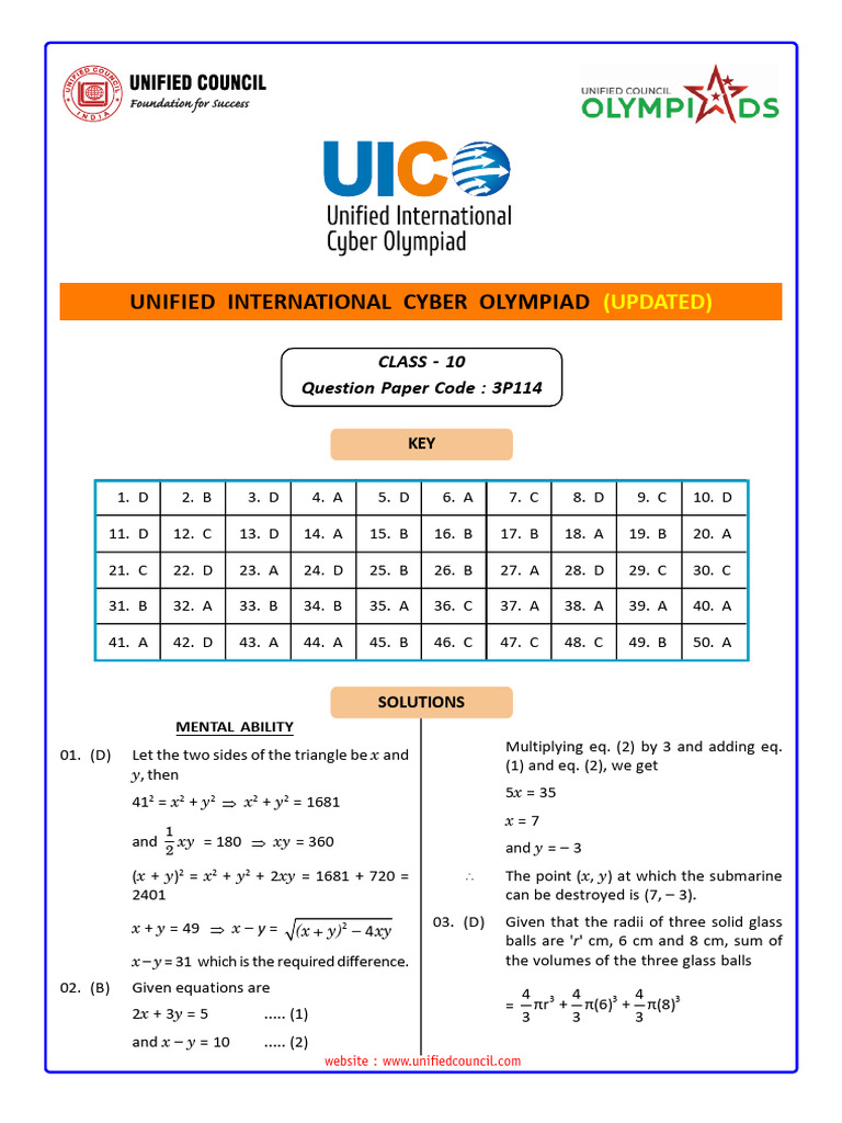 Unified Cyber Olympiad Solutions 2025 | PDF | Computing