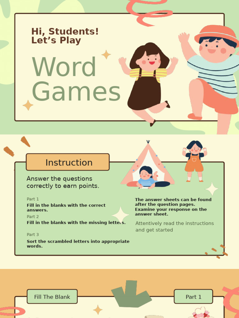 Colorful Playful Illustrative Word Games Presentation - 20250826 ...