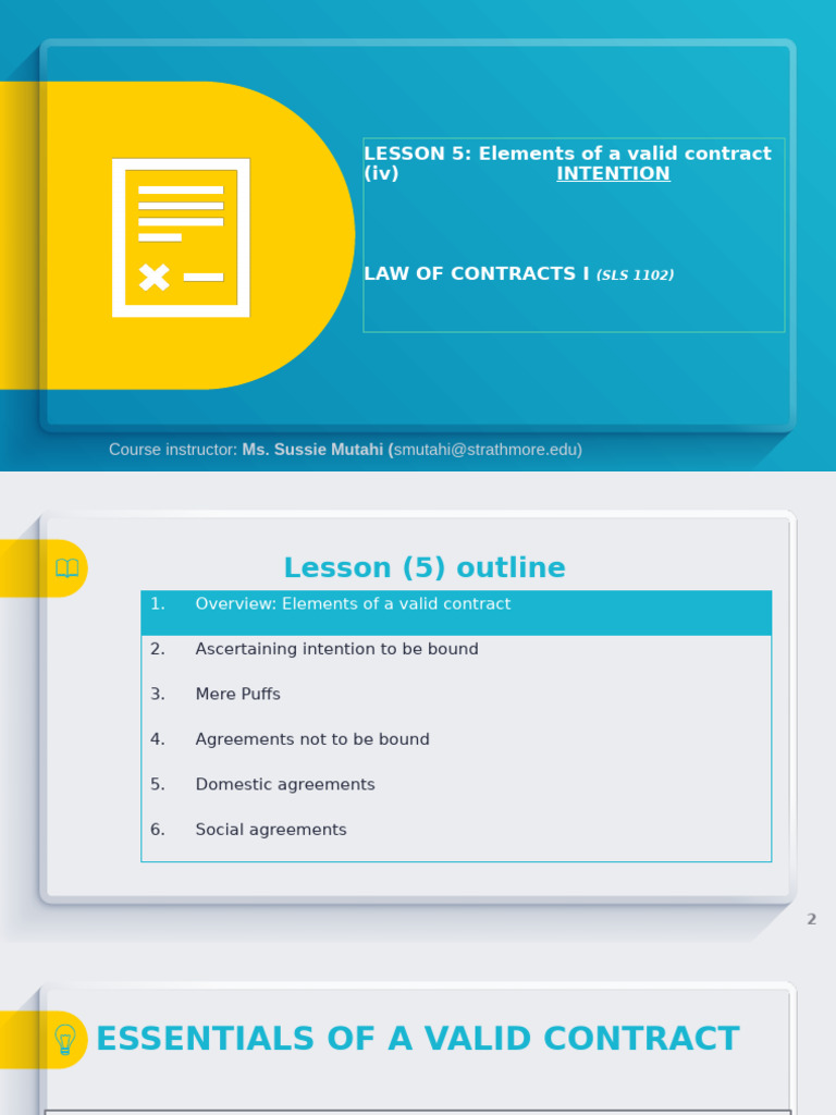 Valid Contract Elements Explained | PDF | Common Law | Private Law