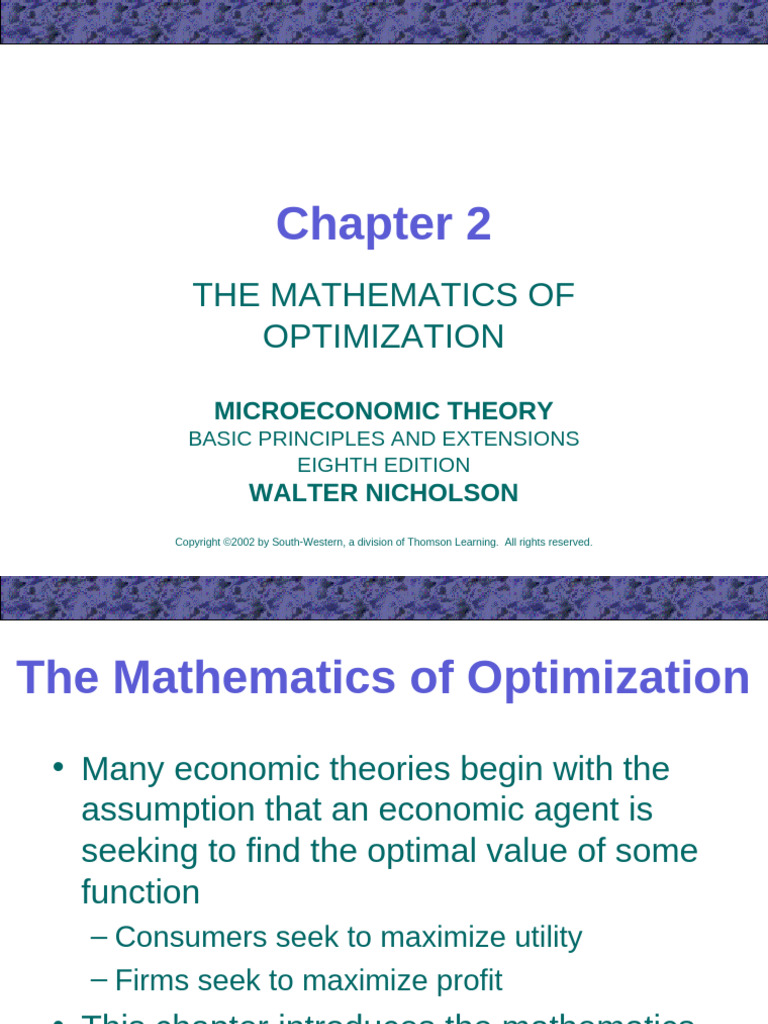 CH 02 | PDF | Mathematical Optimization | Differential Equations