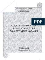 Fiscalite Des Collectivites Locales - Loi 47-06