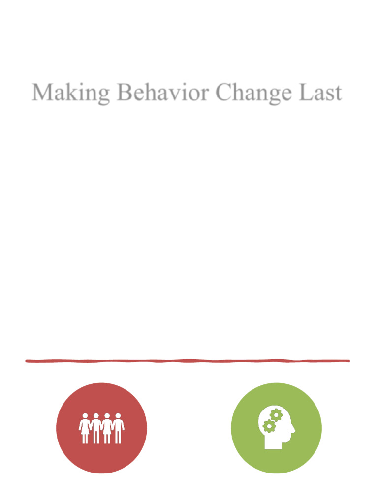5 - Making Behavior Change Last | PDF | Relapse | Stress Management