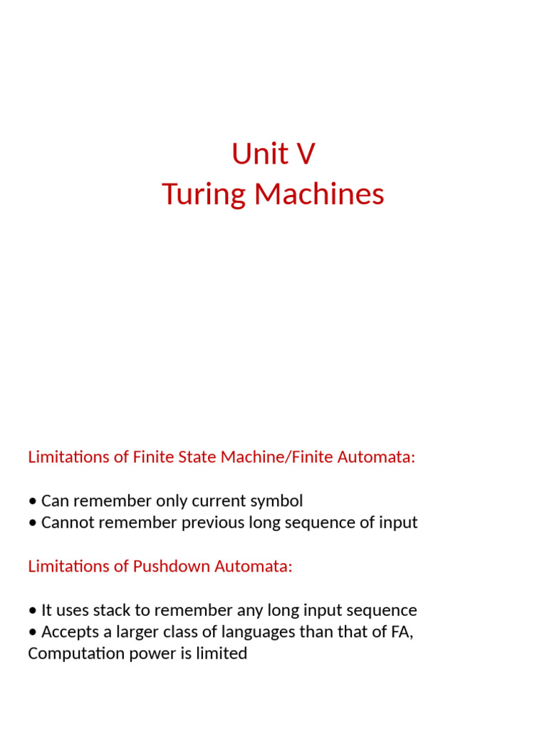 Understanding Turing Machines and Their Types | PDF | Theory Of ...
