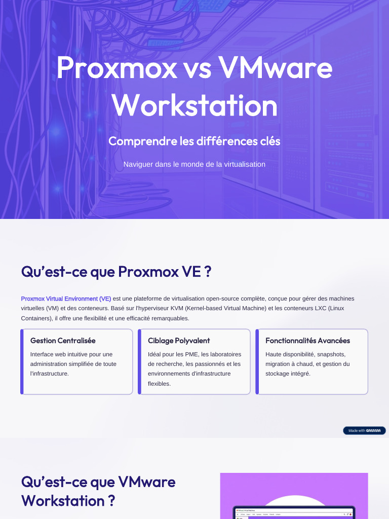 Proxmox vs VMware Workstation : Comparatif | PDF | VMware | Virtualisation