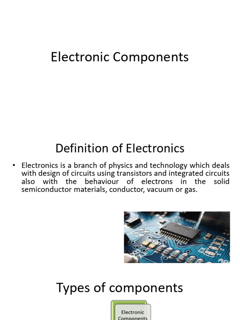 Electronic Components Notes | PDF | Electronic Component | Capacitor