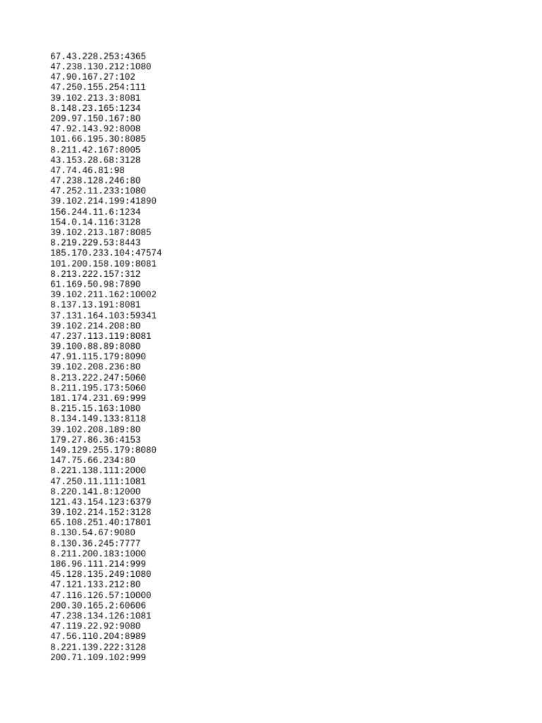 Liste d'adresses IP et ports | PDF