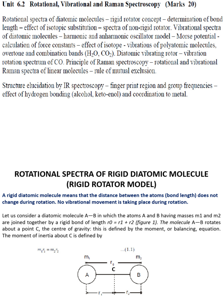 Non-Rigid Rotor Model in Diatomic Molecules | PDF | Diatomic Molecule ...