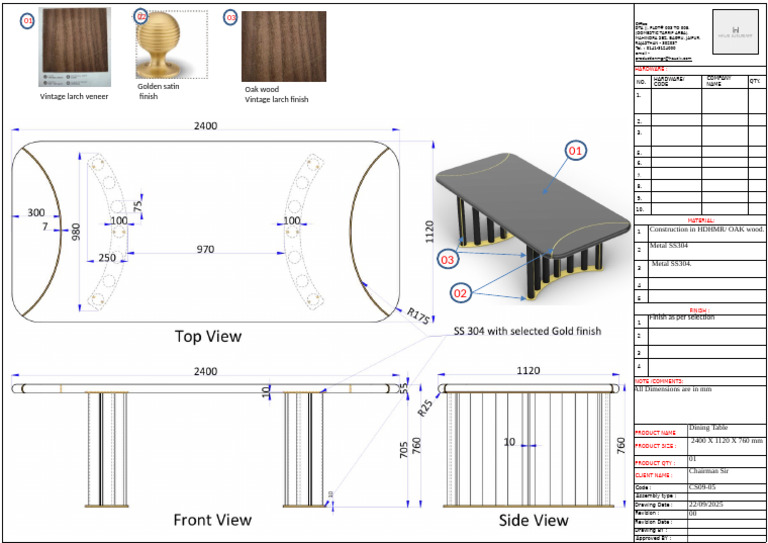 Dining Table Specifications and Details | PDF | Chess Theory | Chess