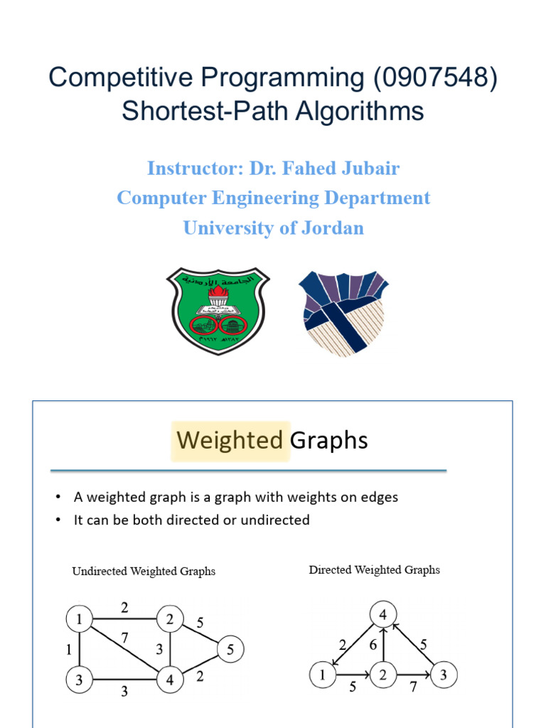 Shortest Path Algorithms in Weighted Graphs | PDF | Theoretical ...