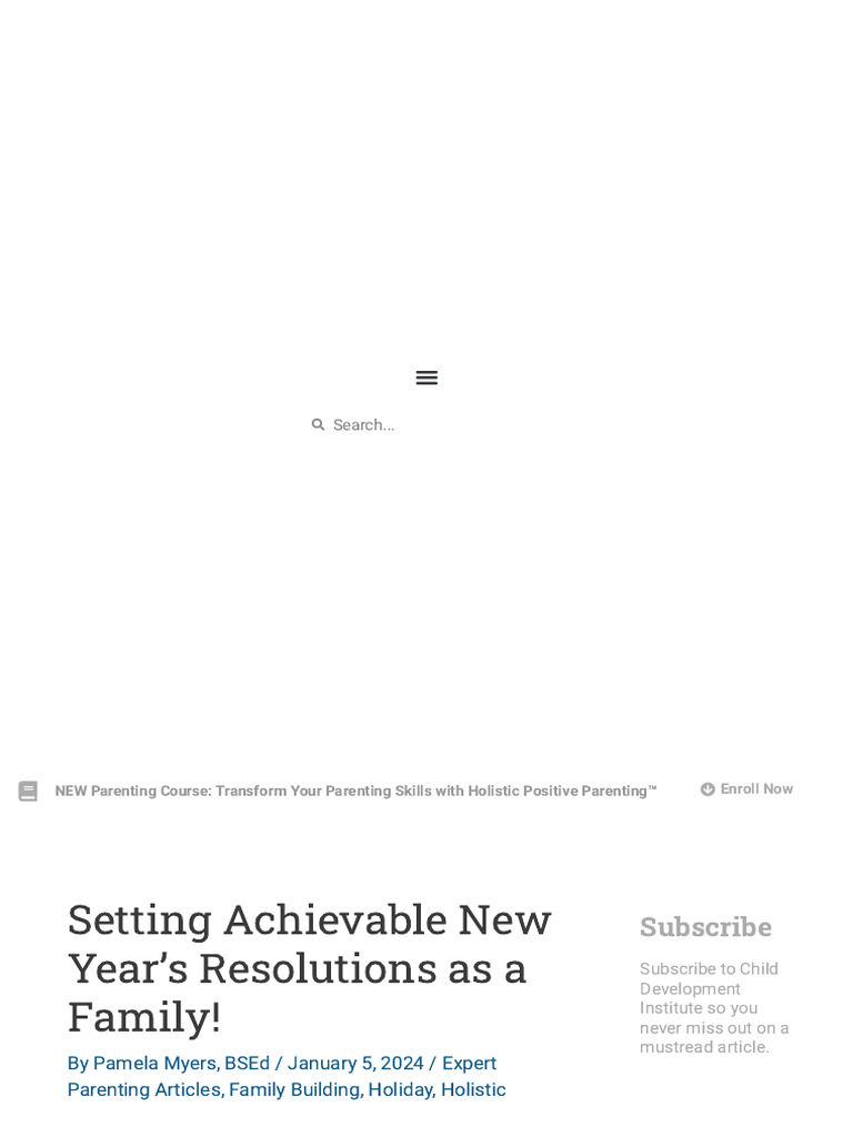 36 - Setting Achievable New Year's Resolutions As A Family! - Child ...