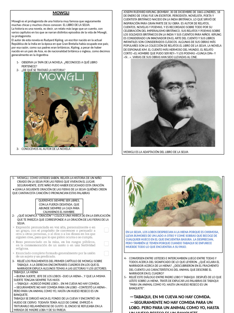 Mowgli: El Niño de la Selva | PDF | Rudyard Kipling | El libro de la selva