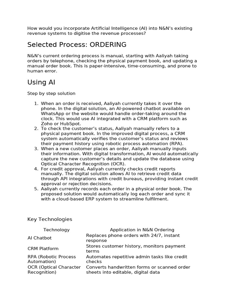 AI-Driven Order Process Transformation | PDF | Artificial Intelligence ...