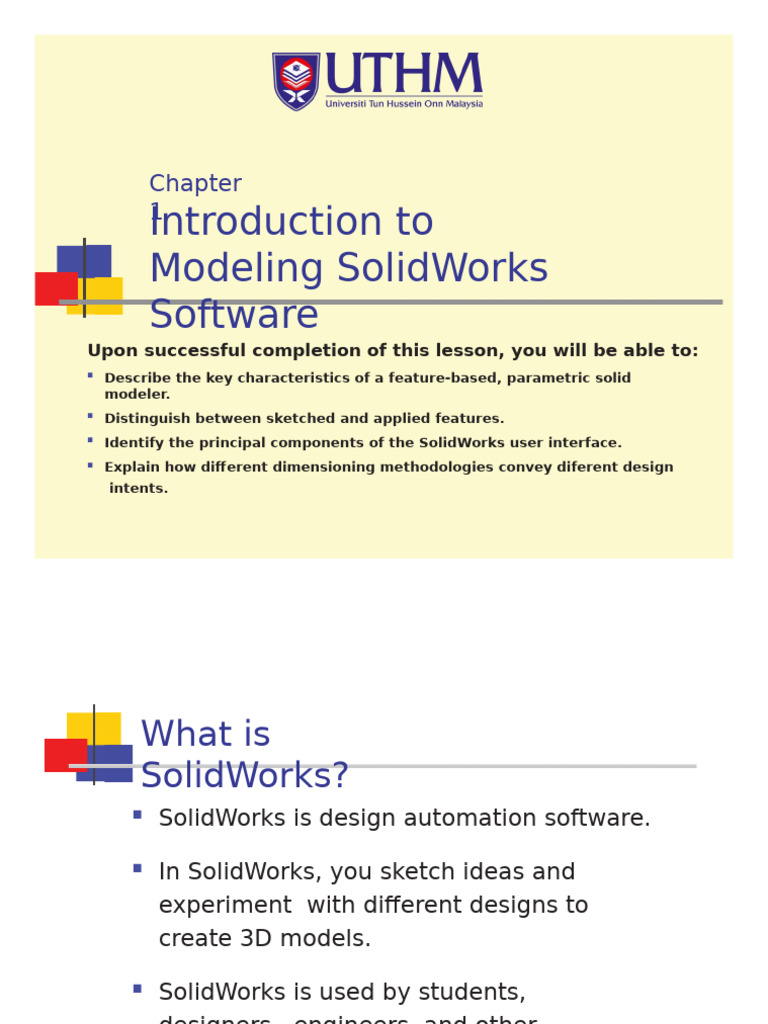 Chapter1 Introductiontomodelingandsolidworkssoftware | PDF | Software ...