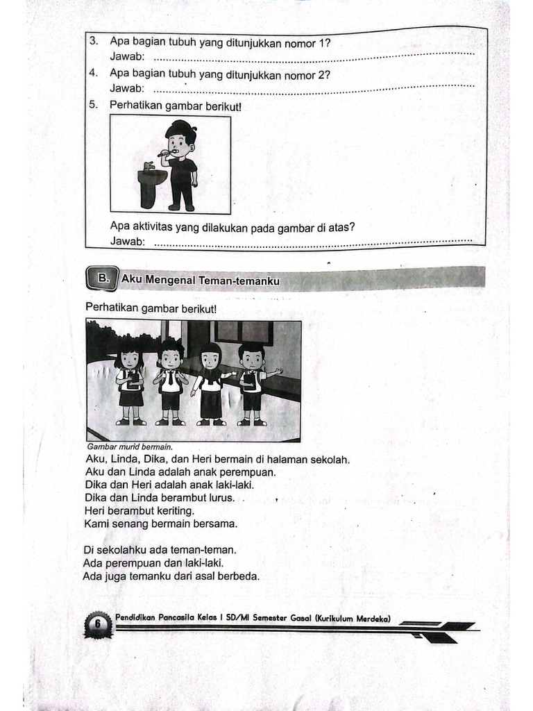 Materi Pendidikan Pancasila Kelas 1 - Aku Mengenal Teman-Temanku | PDF