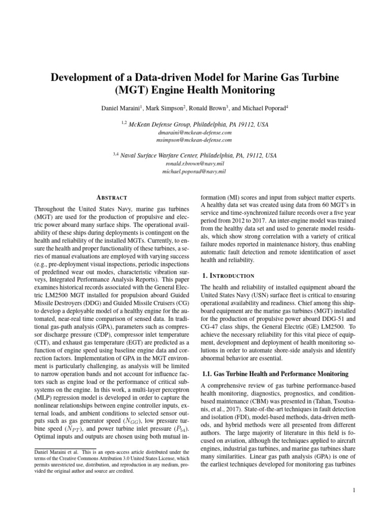 Development of A Data-Driven Model For Marine Gas | PDF | Cross ...