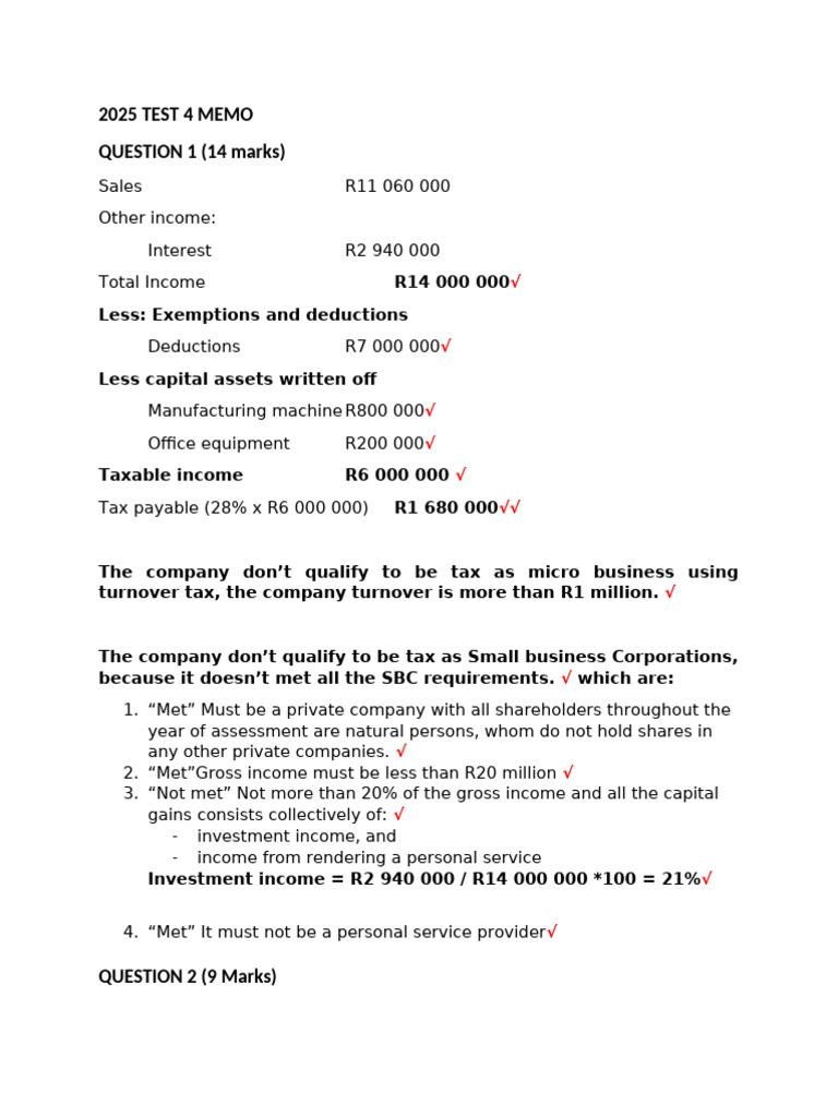 2025 Cff206d Sem Test 4 Memo | PDF | Taxes | Government Finances