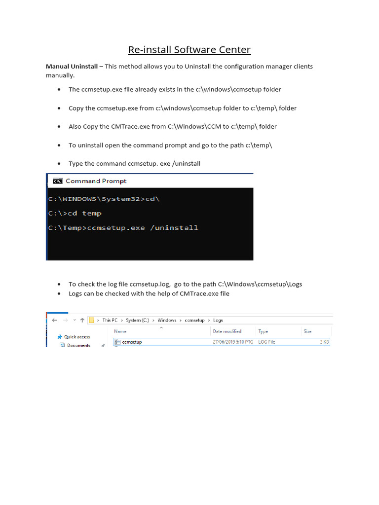 Re-Install Software Center | PDF