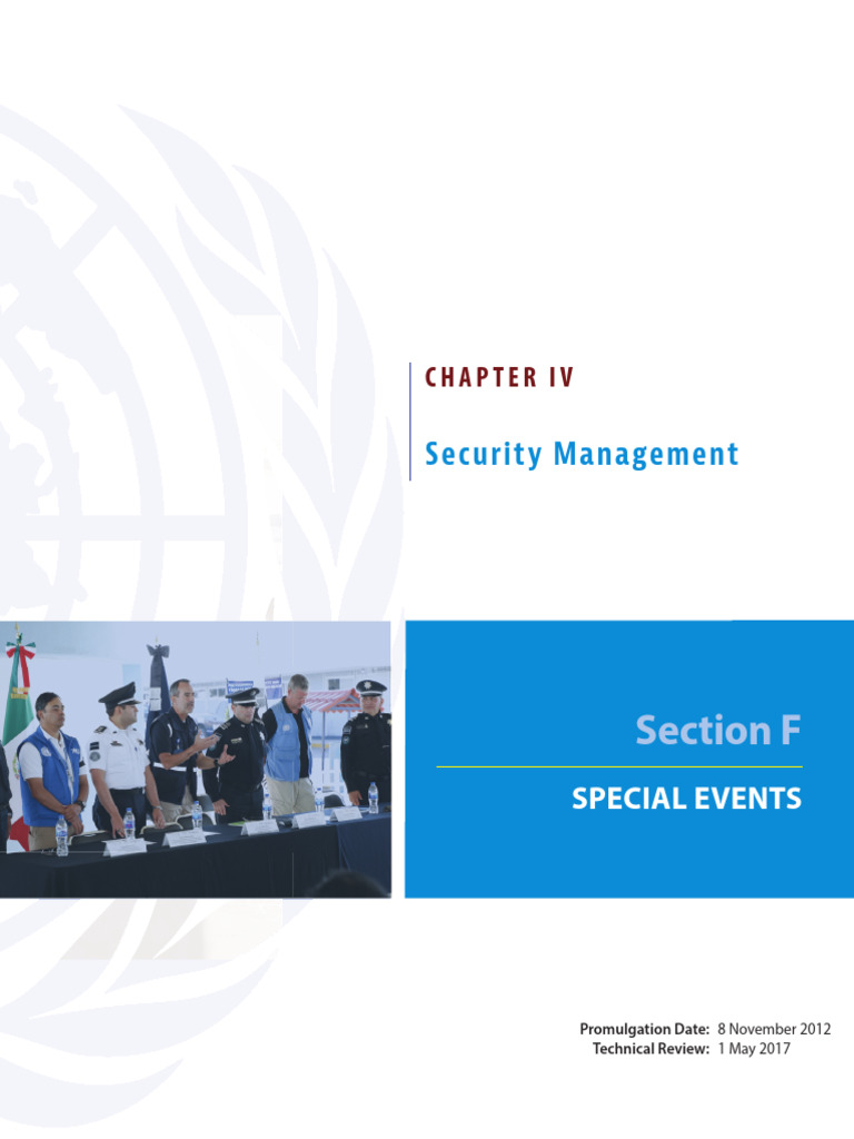 UNSMS Special Events Security Policy | PDF | Risk | Risk Management