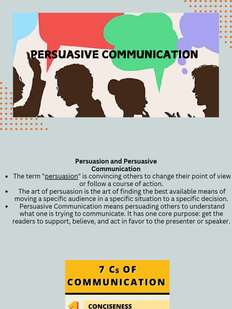Persuasive Communication | PDF | Persuasion | Communication