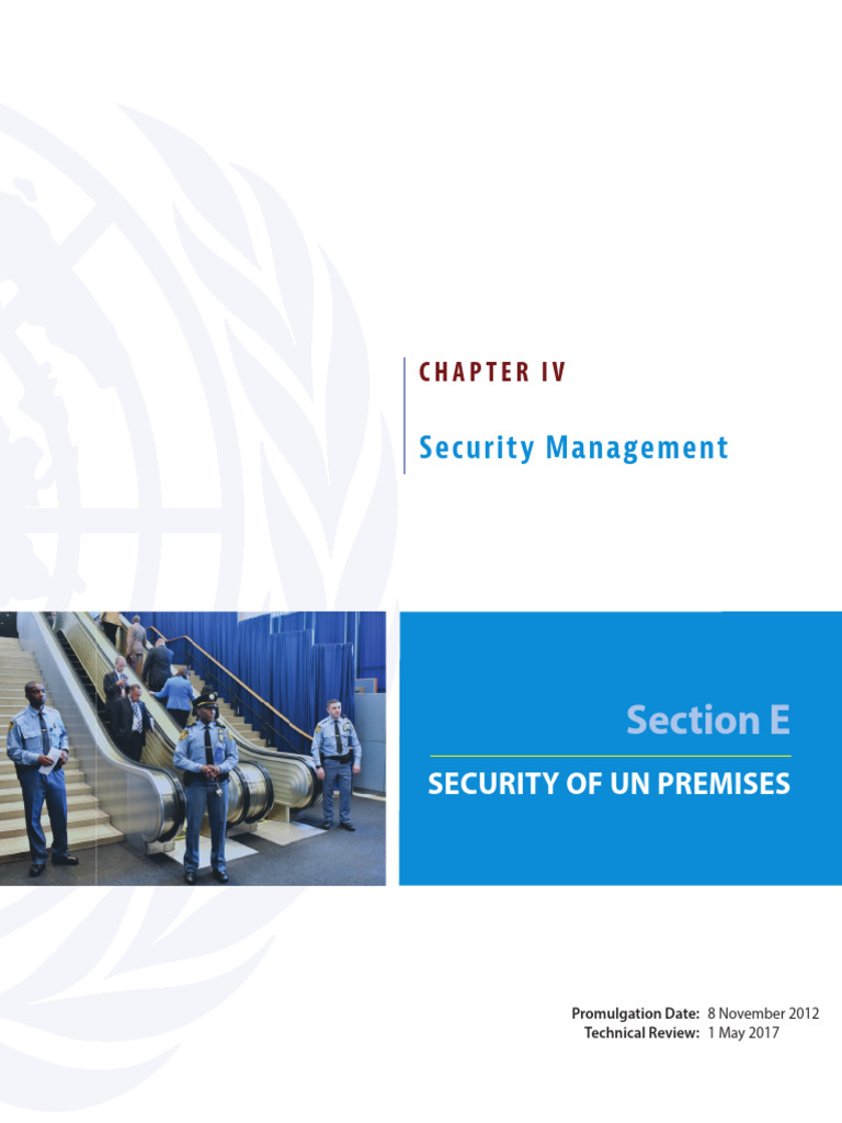 UN Premises Security Management Policy | PDF | Securities | Risk