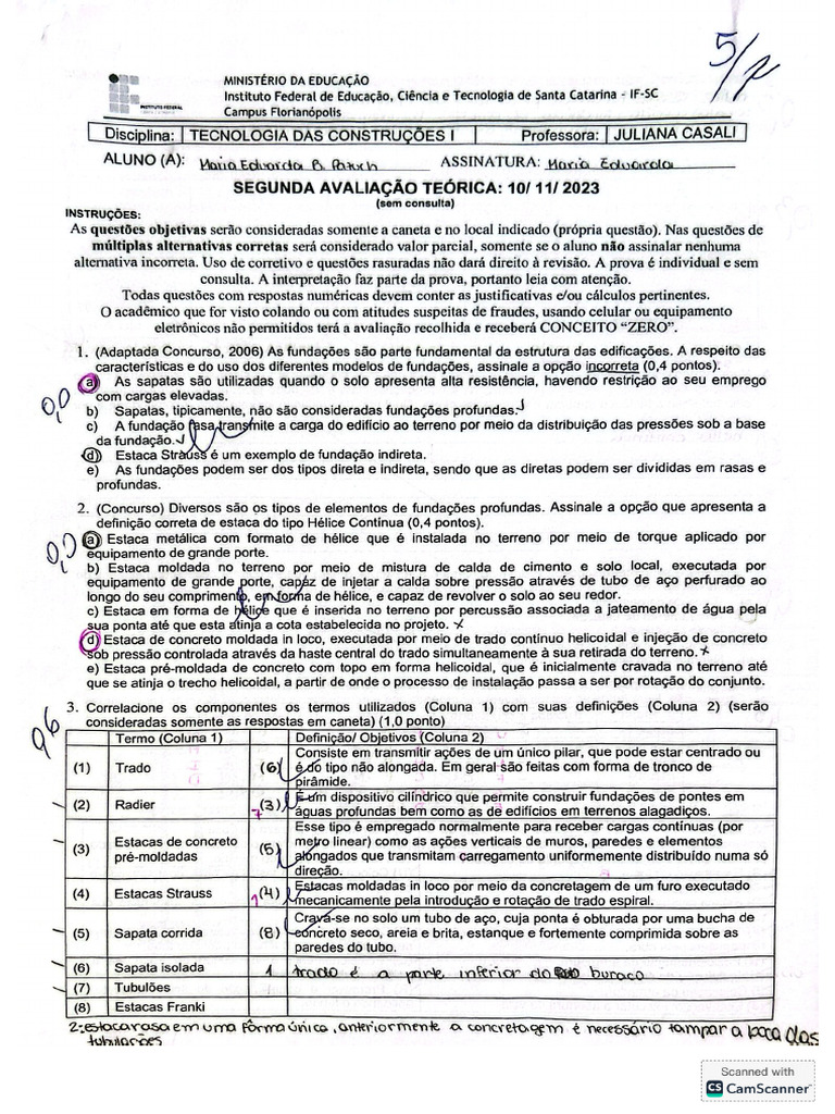 Prova 2 Tec 1 | PDF