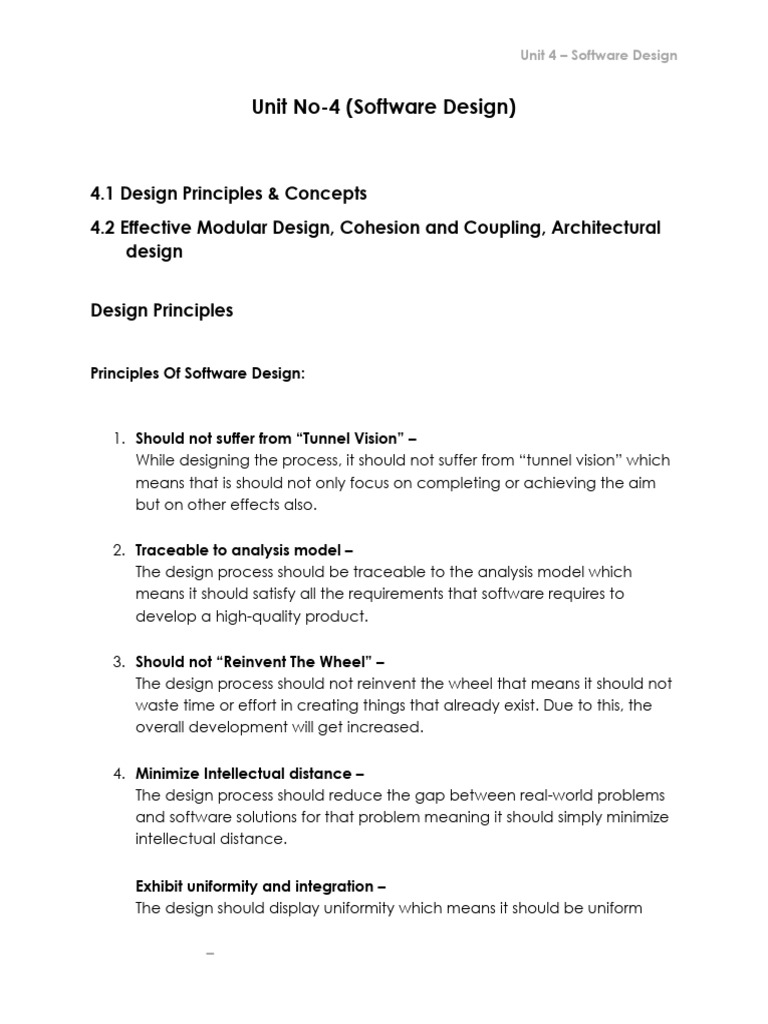 Software Design Principles and Concepts | PDF | Class (Computer ...