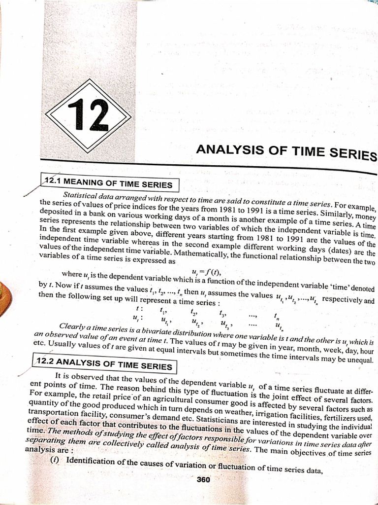 Analysis of Time Series | PDF