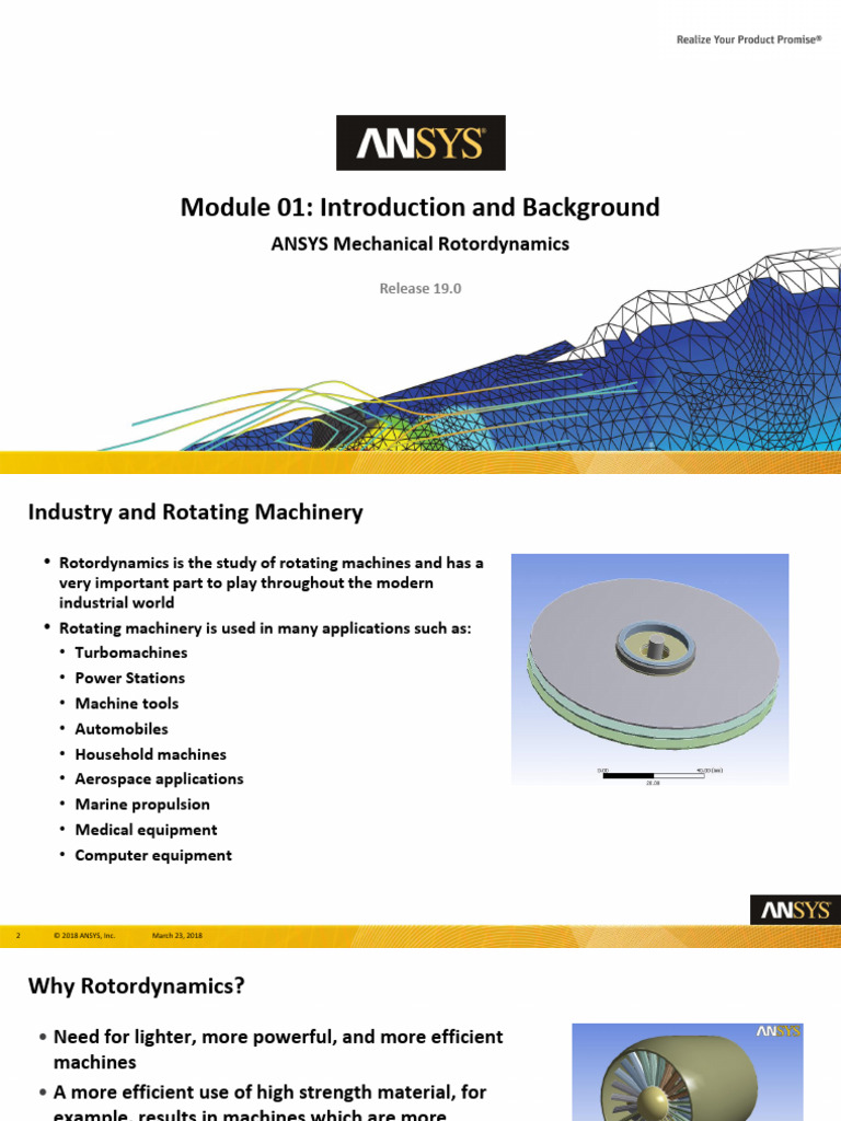 ANSYS Rotordynamics Overview Guide | PDF | Rotation | Turbine
