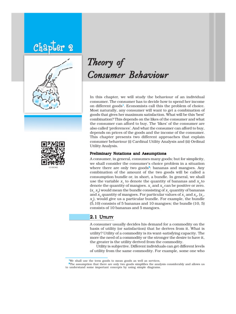 Consumer Behavior: Utility Analysis Explained | PDF | Utility | Demand