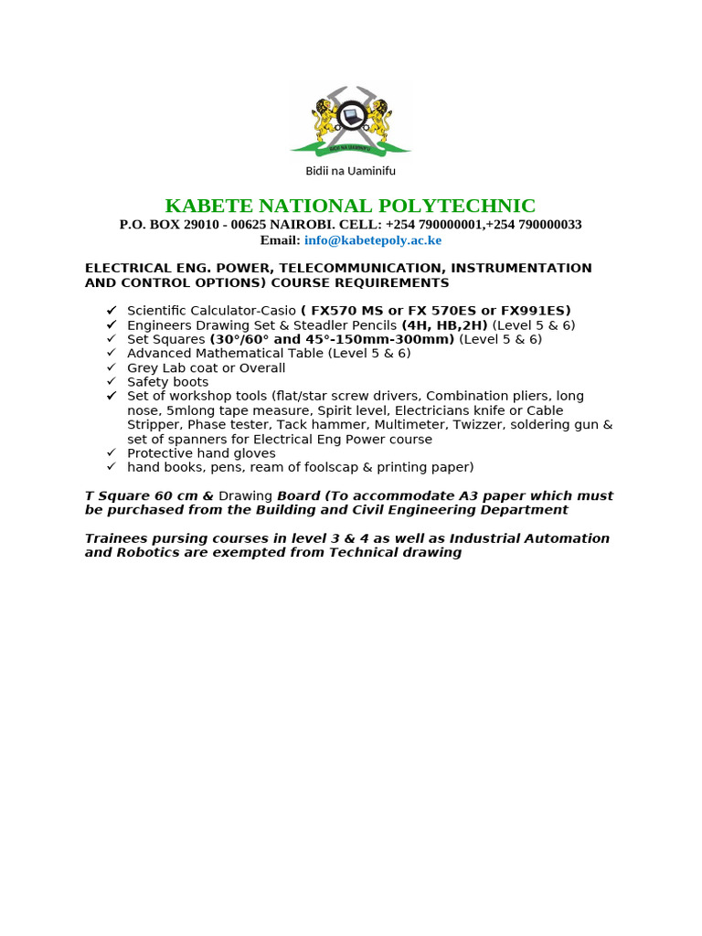 Electrical Engineering Course Requirements | PDF