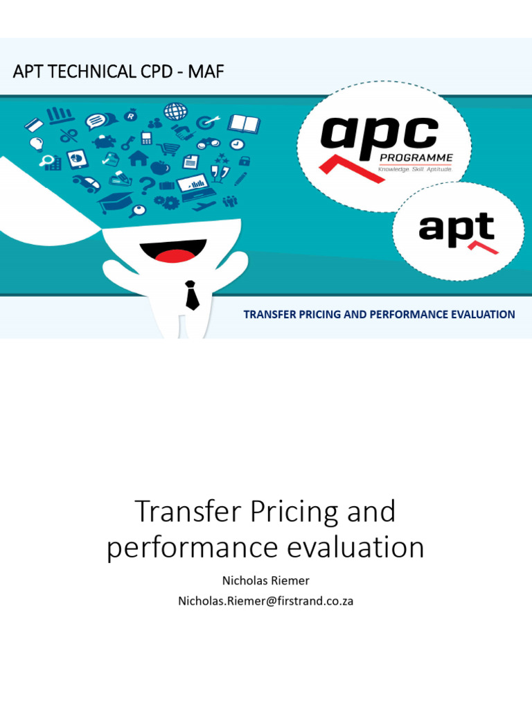 Transfer Pricing & Performance Evaluation Guide | PDF | Pricing ...