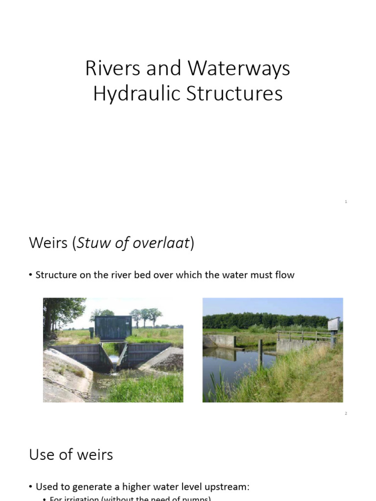 Weirs and Spillways: Hydraulic Structures | PDF | Spillway | Chemical ...