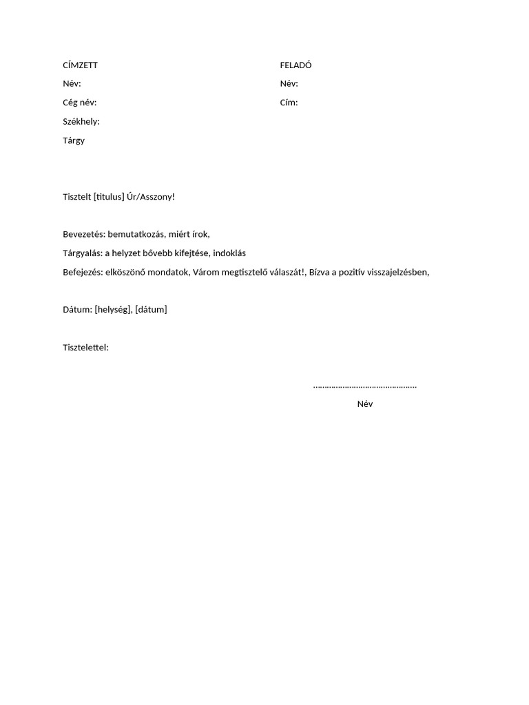 01 Hivatalos Level Template | PDF