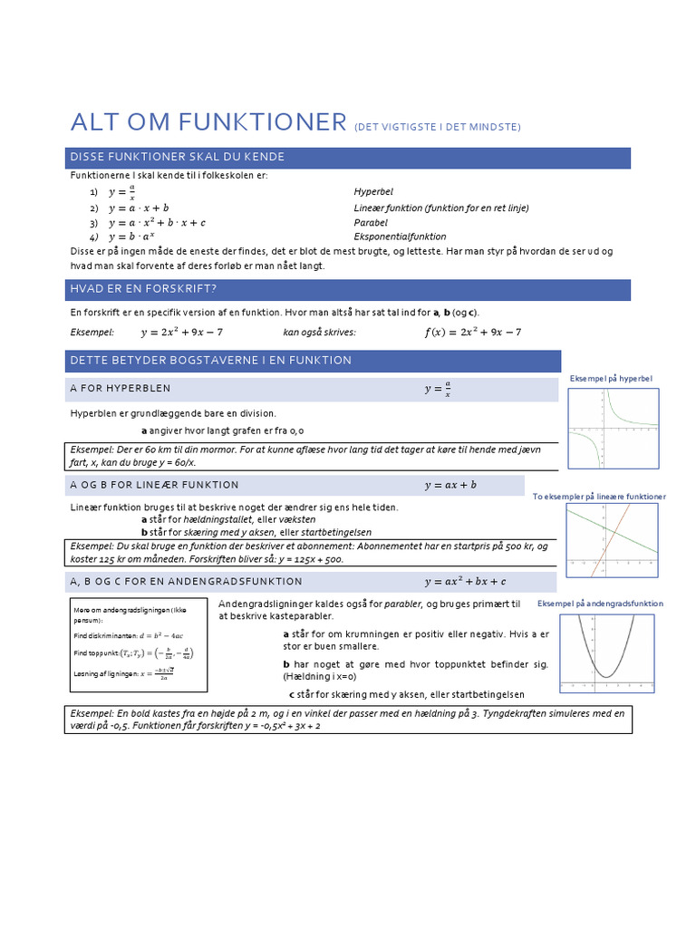 Funktioner Definition | PDF