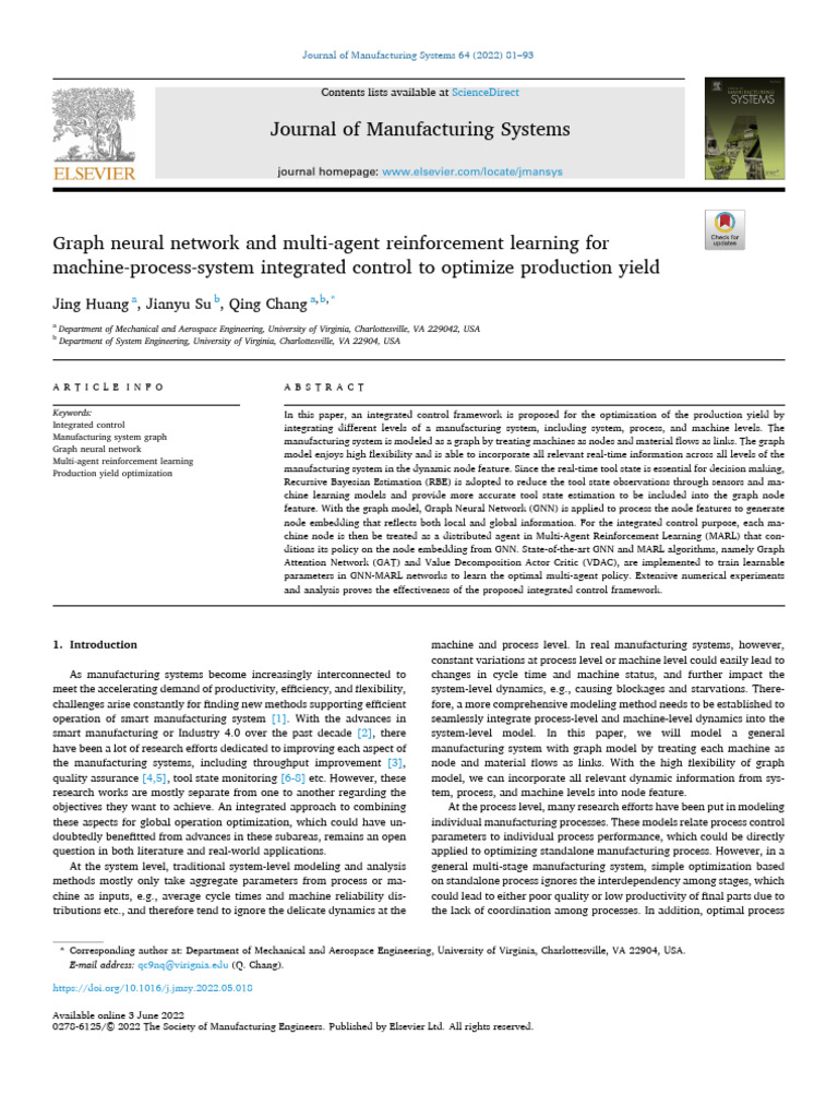 Graph neural network and multi-agent reinforcement learning for | PDF ...
