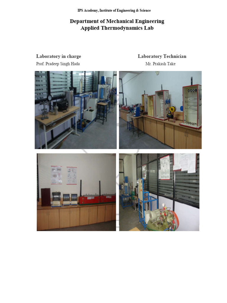 Applied Thermodynamics Lab Manual | PDF | Boiler | Chimney