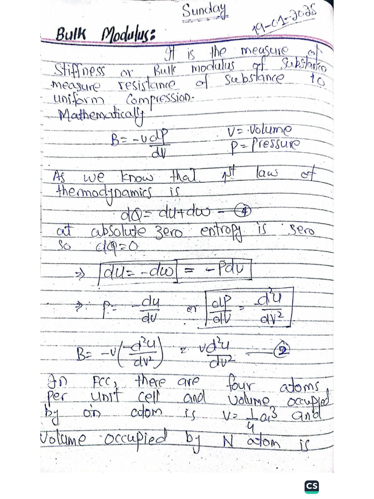 Bulk Modulus | PDF