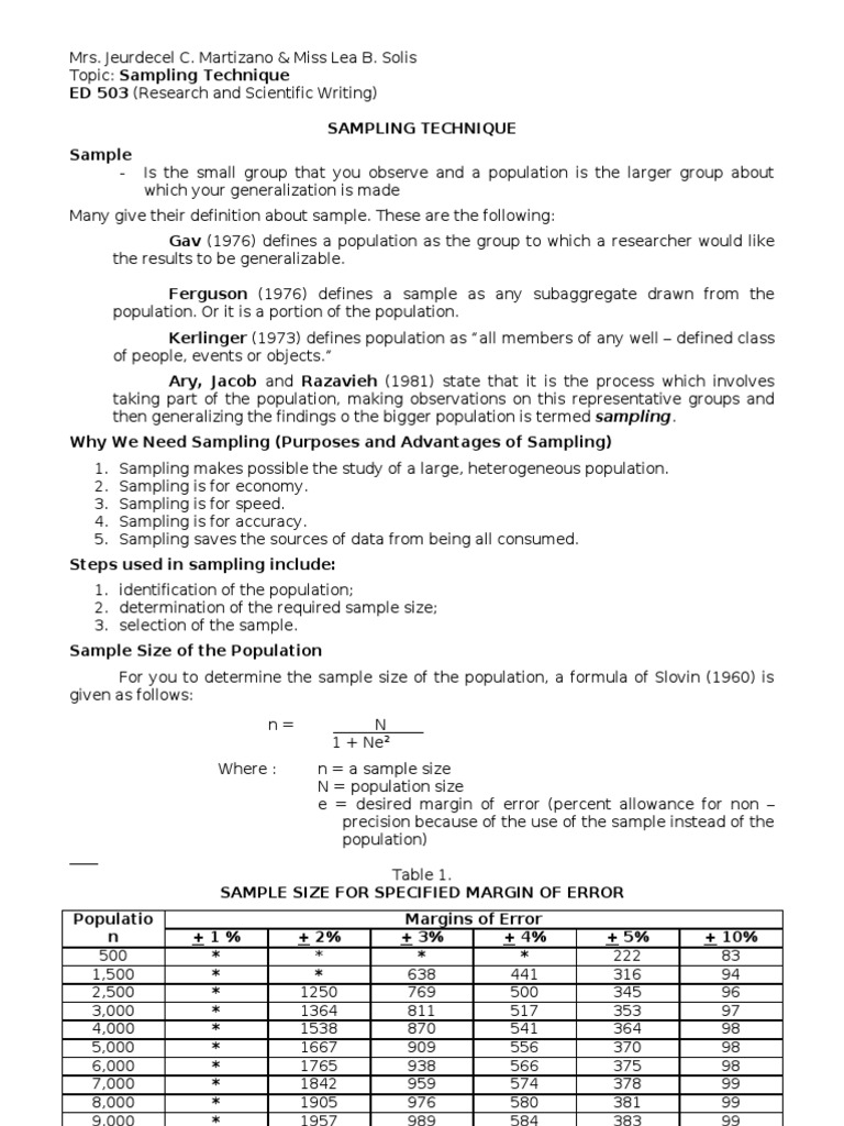 Sampling Techniques in Research | PDF | Sampling (Statistics) | Randomness