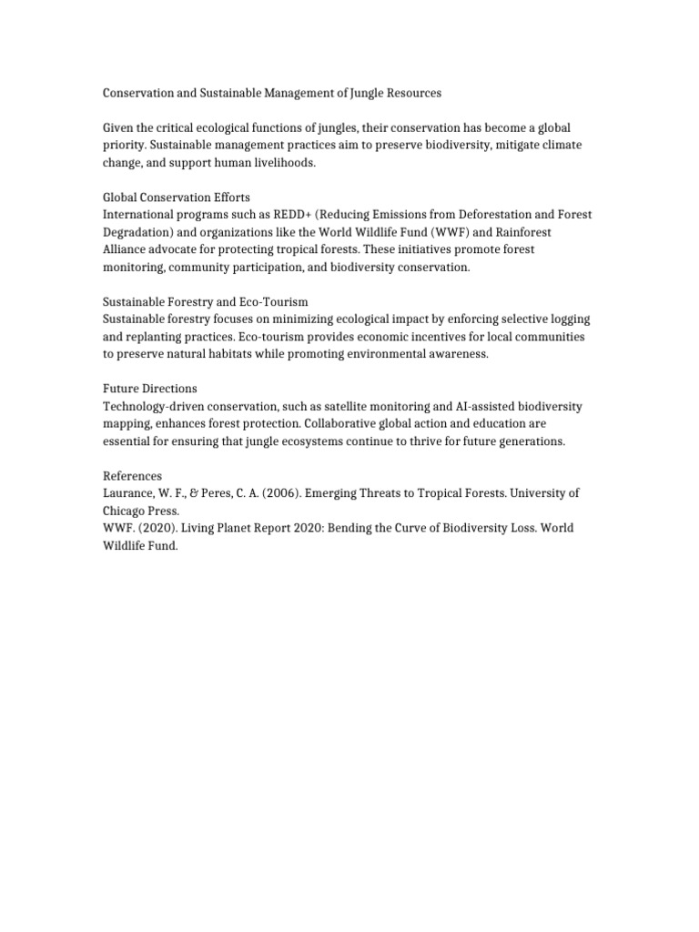 5 Conservation and Sustainable Management | PDF