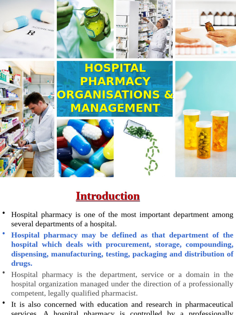 Hospital Pharmacy Management Guide | PDF | Pharmacy | Prescription Drugs