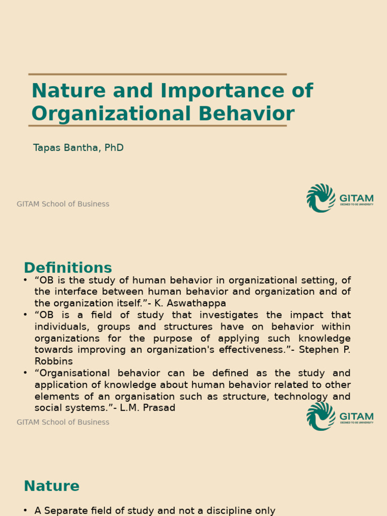 Understanding Organizational Behavior | PDF | System | Organizational ...