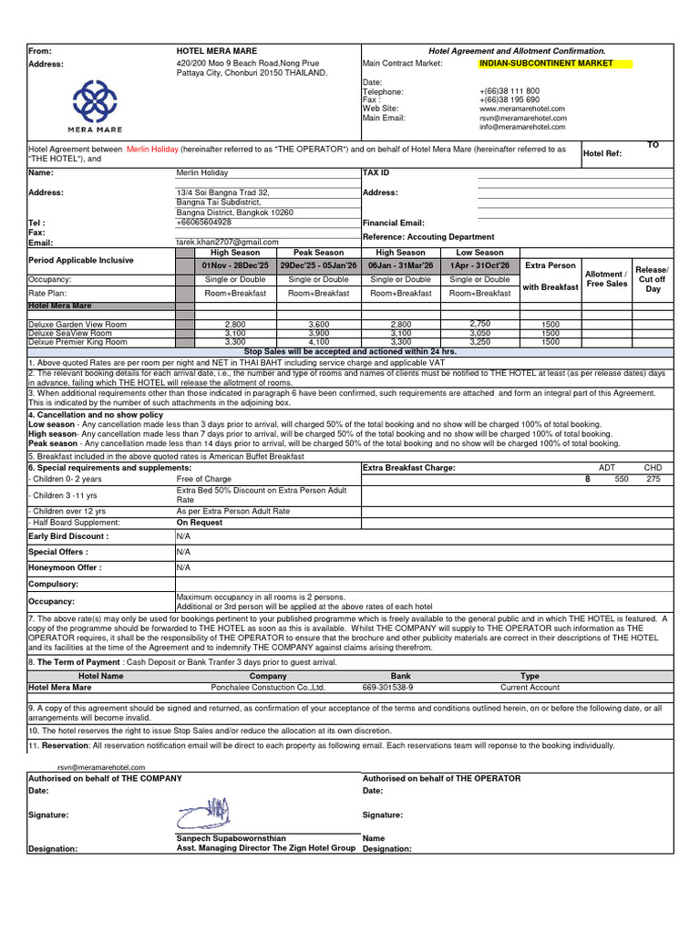 Merlin Holiday Main CTR 25-26 | PDF | Pattaya