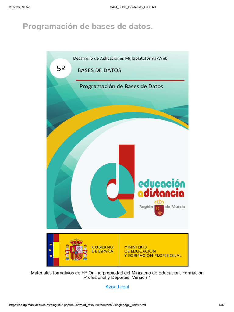 Programación en PL/pgSQL para Bases de Datos | PDF | Lenguaje de ...