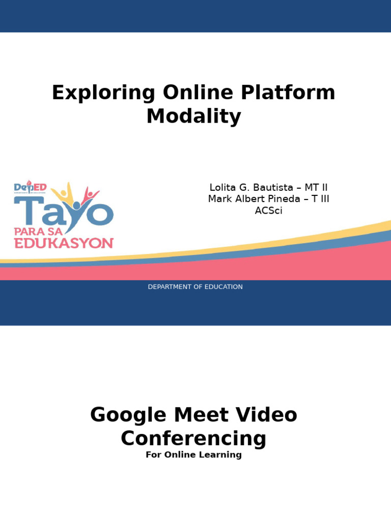 Google Meet for Online Learning Guide | PDF
