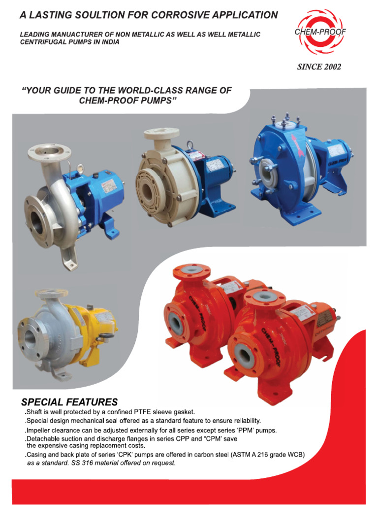 Chem-Proof Pumps: Quality Pump Solutions | PDF