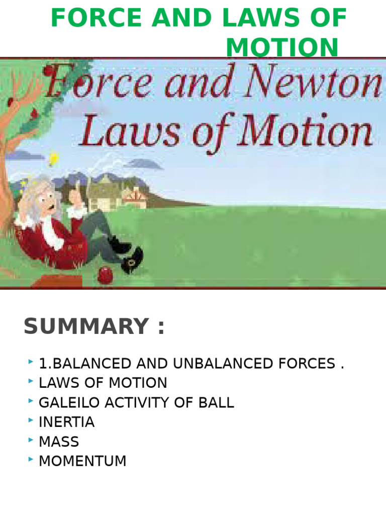 Force and Laws of Motion | PDF