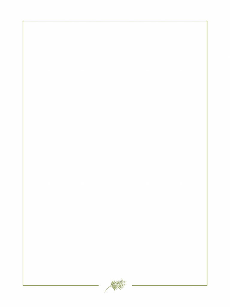 Green Minimalist Botanical Border | PDF